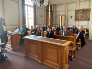 visite magistrats allemands salle d'audience